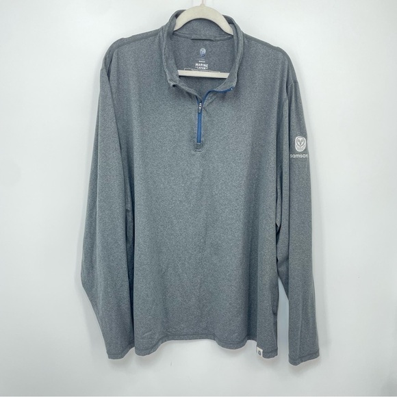 Marine Layer Samsara Re-Spun Shirt Pullover Mens 3XL Gray Sport 1/4 Zip Top - Picture 1 of 7